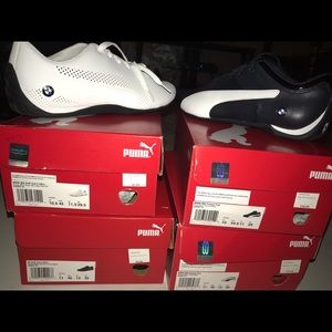 BMW PUMA SNEAKERS-WHITE/ BLK/BLU ( NEW)